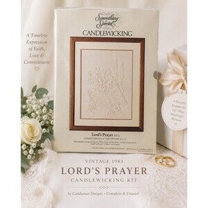 Vintage 1983 Candamar Lord's Prayer Candlewicking Kit Embroidery Needlecraft NEW